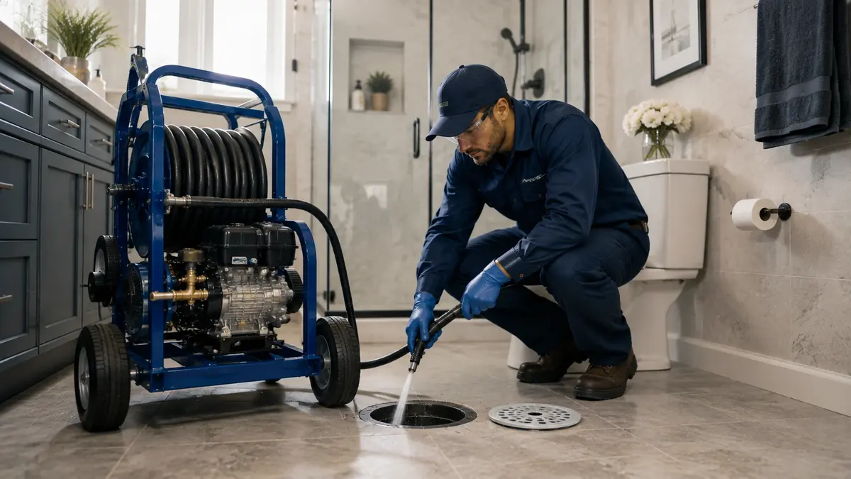 Bathroom Drain Hydro Jetting in Goleta