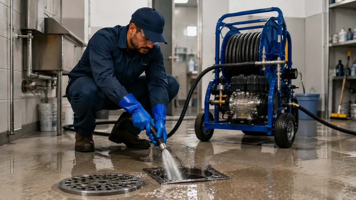 Floor Drain Hydro Jet Cleaning in Goleta