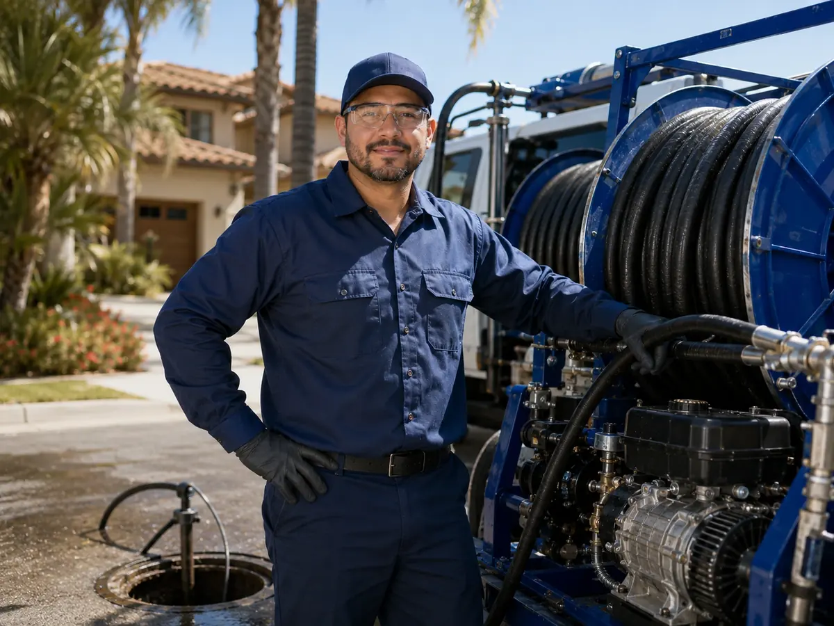 Hydro jet sewer cleaning in Goleta