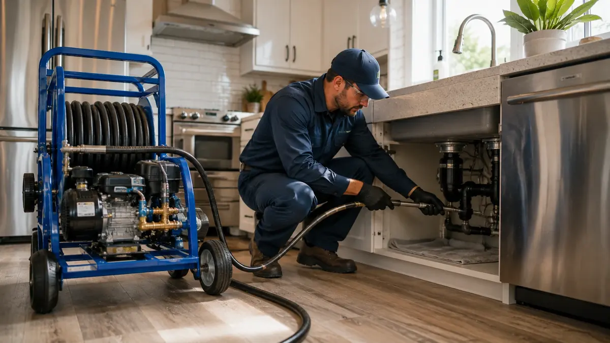 Kitchen Drain Hydro Jetting in Goleta