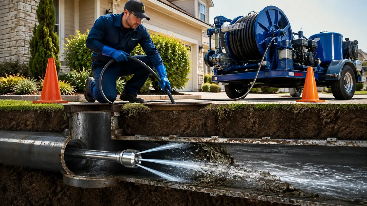 Main Sewer Line Hydro Jet Cleaning in Goleta