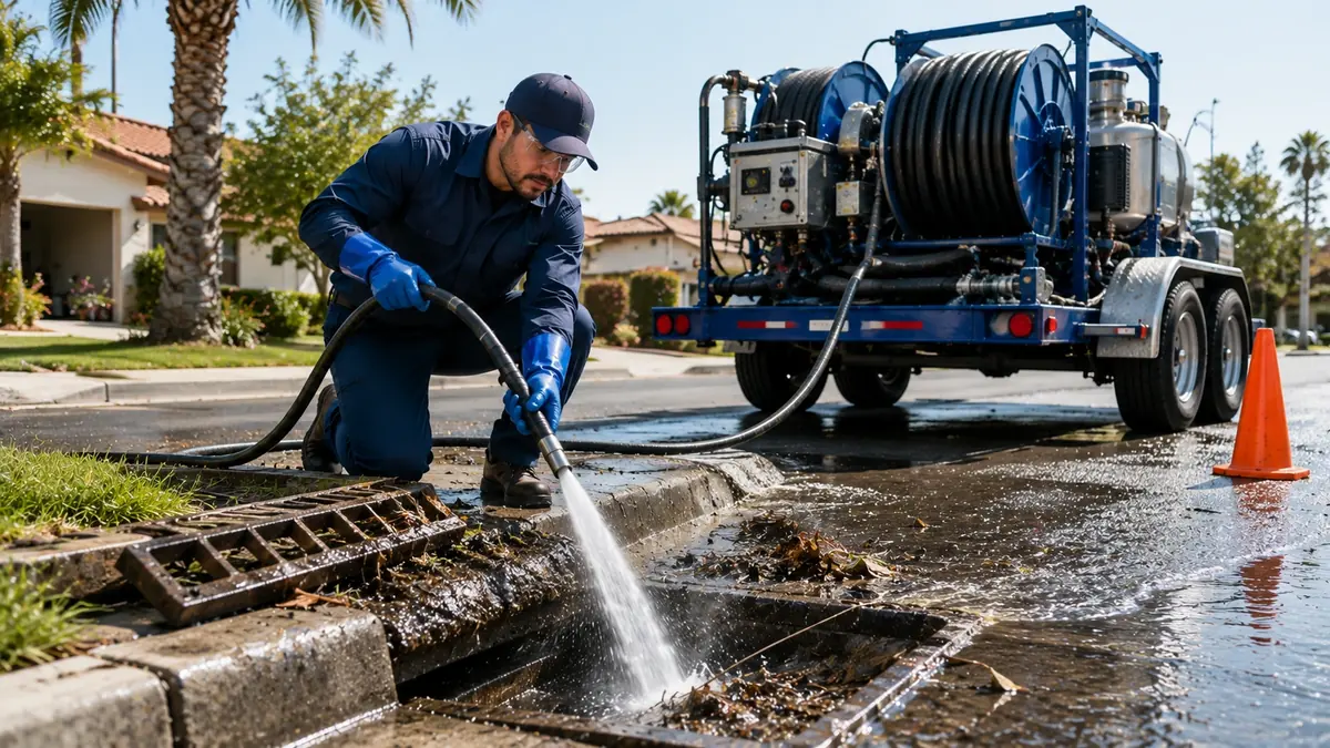 Storm Drain Hydro Jet Cleaning in Goleta
