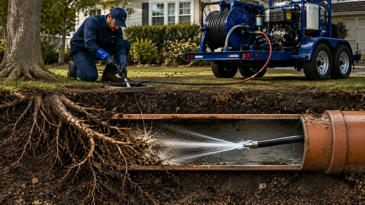 Tree Root Removal with Hydro Jetting in Goleta